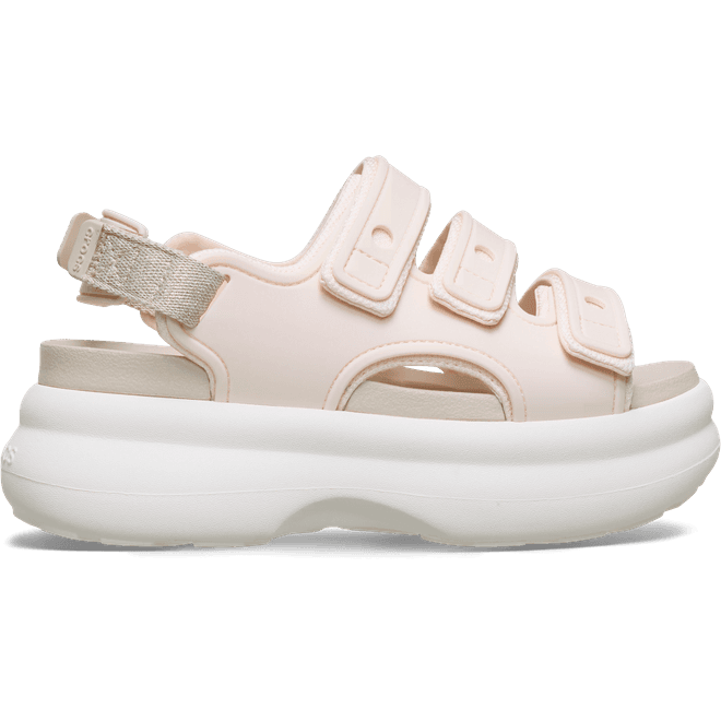 Crocs Women Soho Shimmer Sport Sandals Peach Ice/Frappé/Chalk 