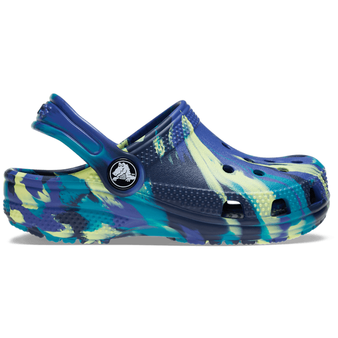 Crocs Kids Classic Marbled Clogs Navy