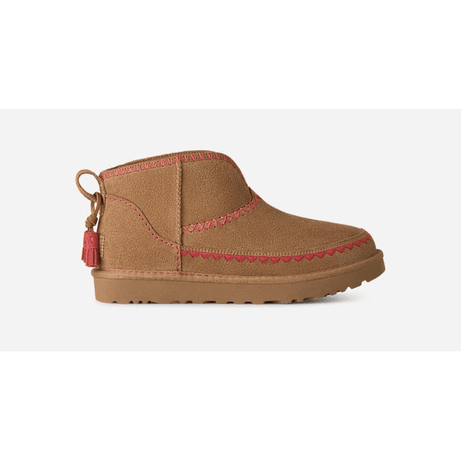 UGG® Ultra Mini Elaria Stitch Boot Brown