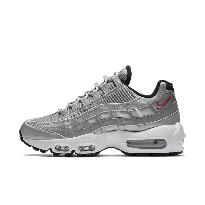 Nike Wmns Air Max 95 QS (Metallic Silver/Varsity Red)-EU 36.5