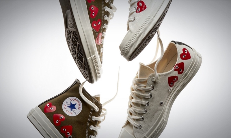 New Release: COMME DES GARCONS PLAY X CONVERSE CHUCK TAYLOR MULTI HEART 1970S