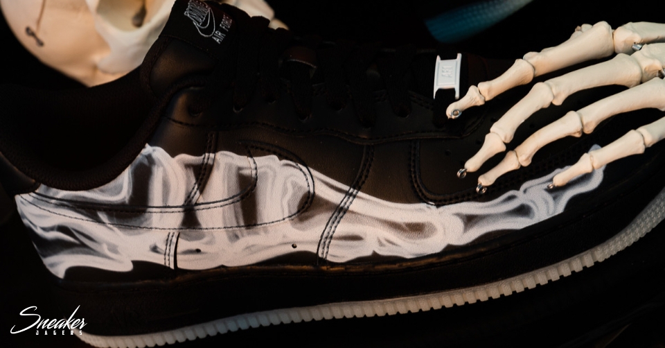 Update Nike Air Force 1 Skeleton QS Black