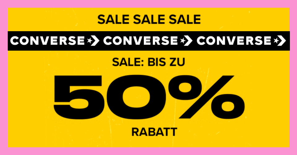 Converse Online Sale! Schnell sein für bis zu 50% Rabatt!