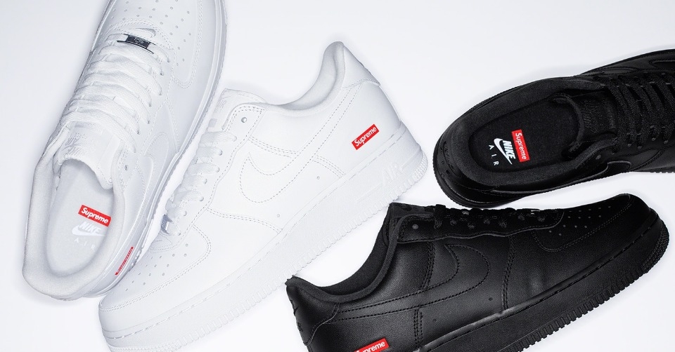 Supreme x Nike Air Force 1 Low White and Black