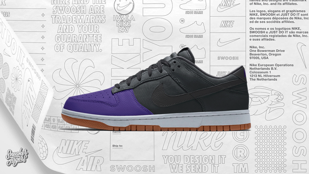 So sehen die Nike Dunk Low By You Optionen aus