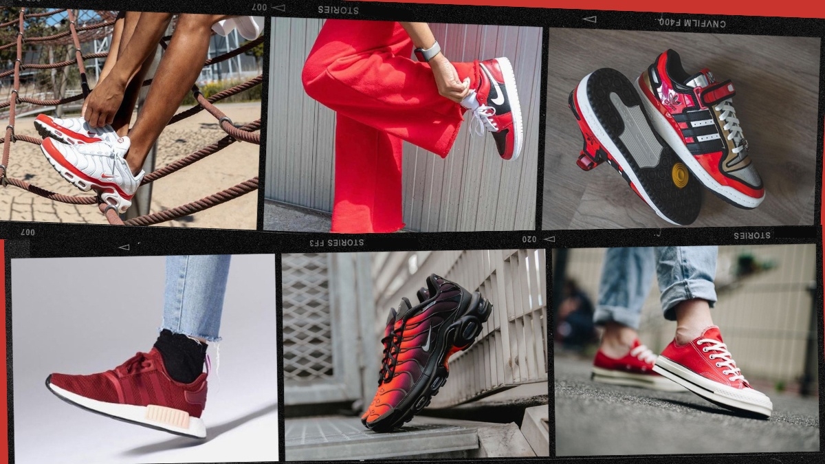 Rote Sneaker in der Sneakerjagers Rainbow Week ❤️