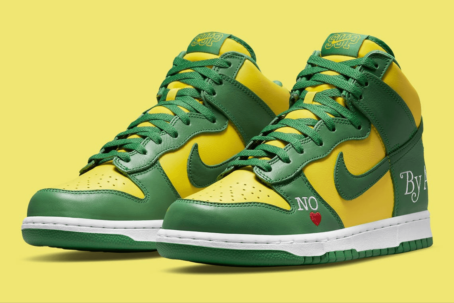 Der Supreme x Nike SB Dunk High 'By Any Means' bekommt einen 'Brazil' Colorway