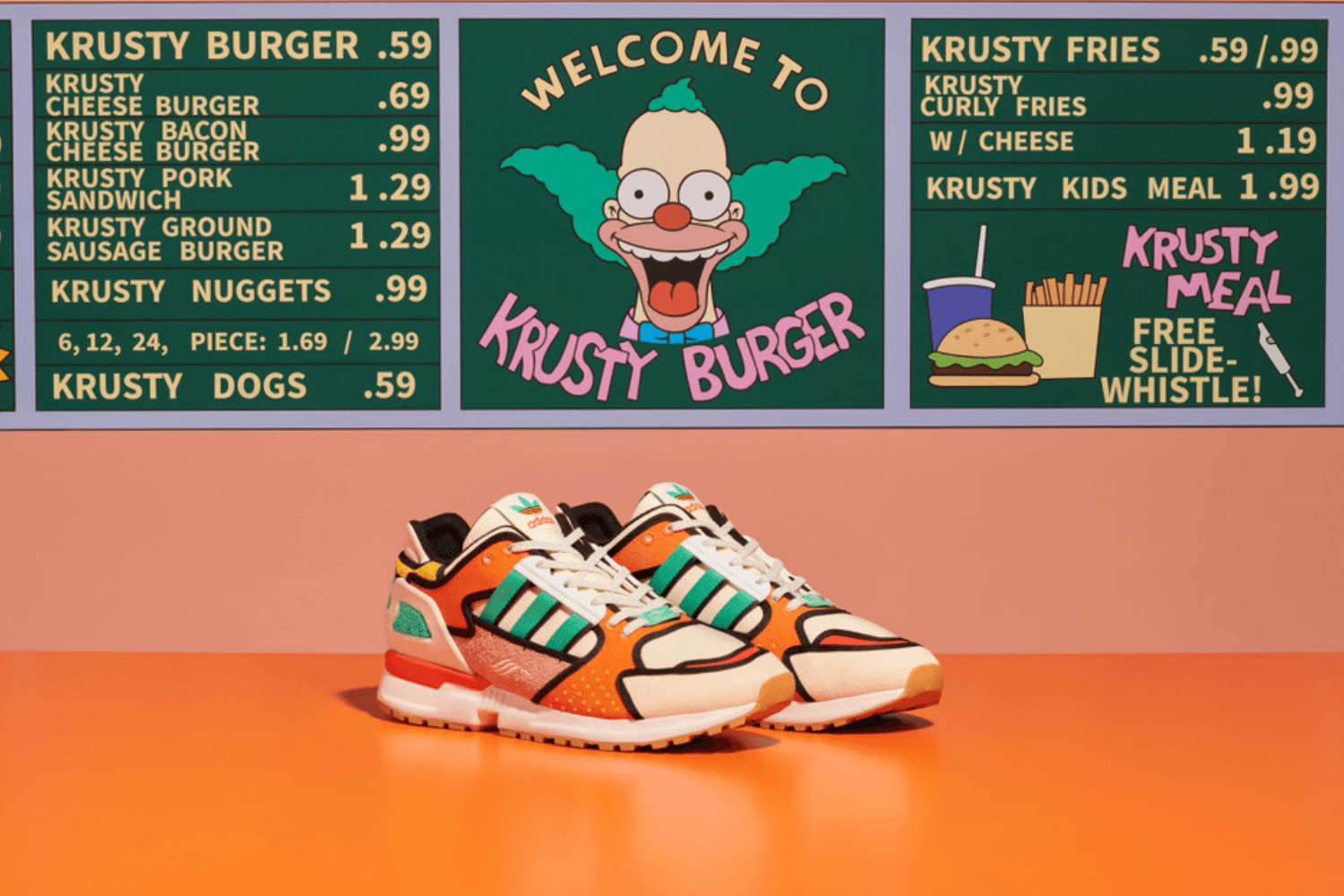 Restock für 48 Stunden: The Simpsons X adidas ZX 10000 C 'Krusty Burger'