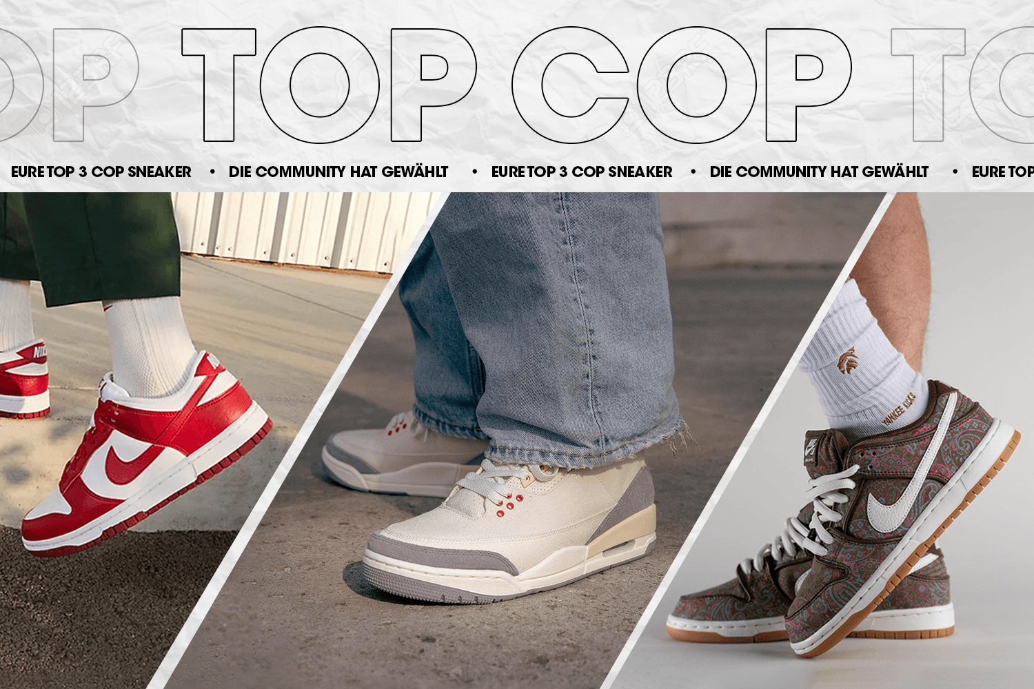 Die Community hat gewählt: Eure Top 3 Cop Sneaker Woche 13