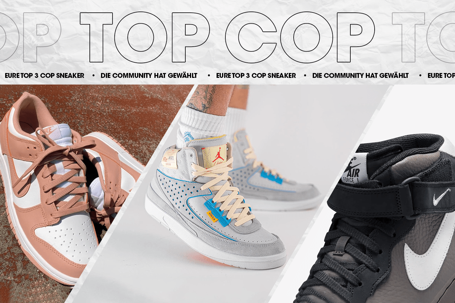Die Community hat gewählt: Eure Top 3 Cop Sneaker Woche 16
