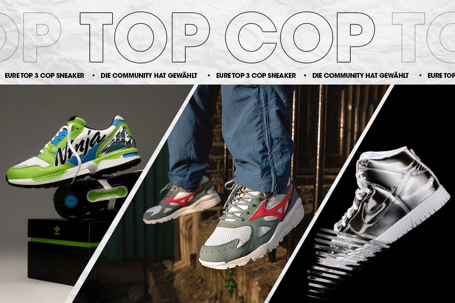 Die Community hat gewählt: Eure Top 3 Cop Sneaker Woche 15