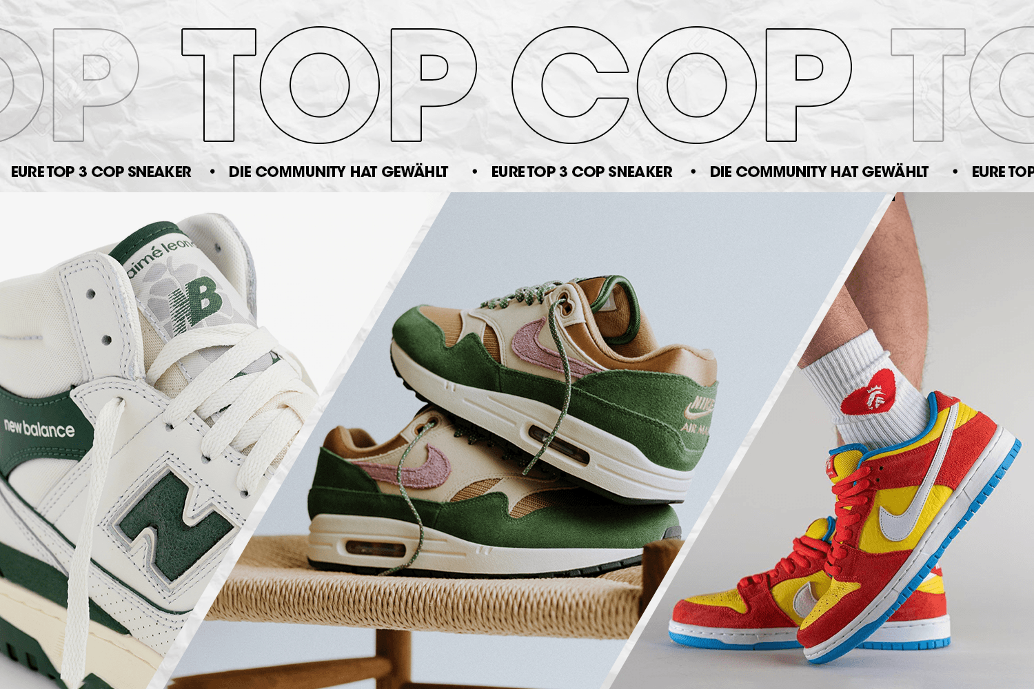 Die Community hat gewählt: Eure Top 3 Cop Sneaker Woche 18