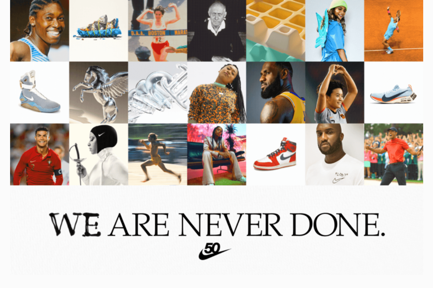 Nike feiert sein 50-jähriges Bestehen mit einem umfangreichen Programm