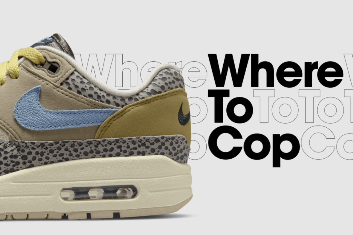 Where to cop: der Nike Air Max 1 WMNS 'Cobblestone' - Safari