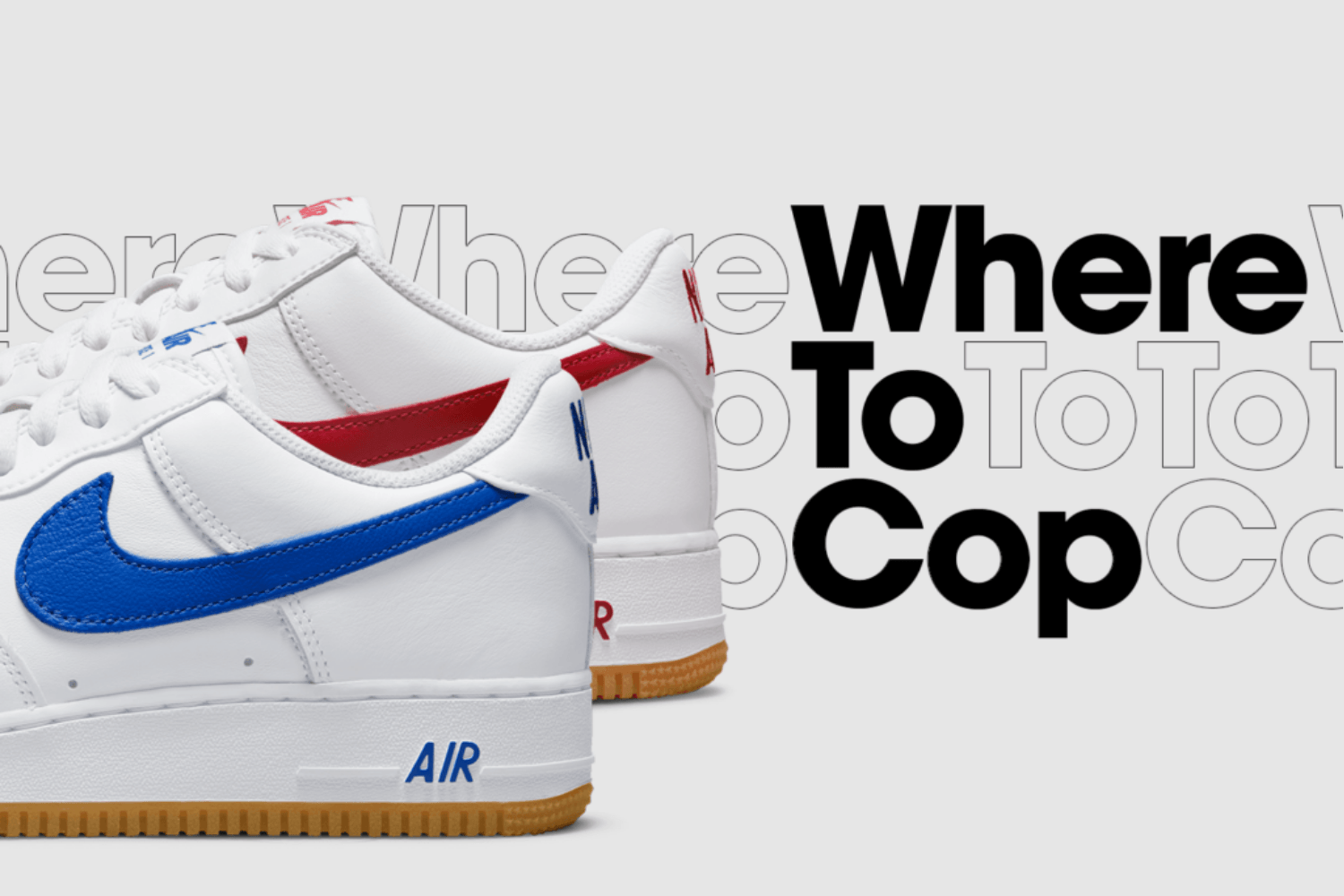 Where to Cop: die Nike Air Force 1 Low Since '82 'Red' & 'Blue'