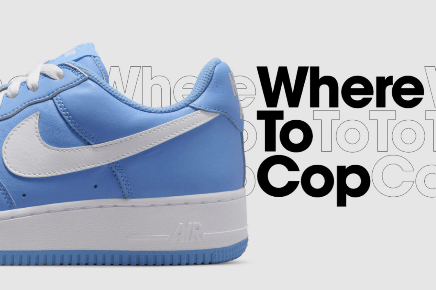 Where to cop: der Nike Air Force 1 Low Retro 'University Blue' - Anniversary Edition
