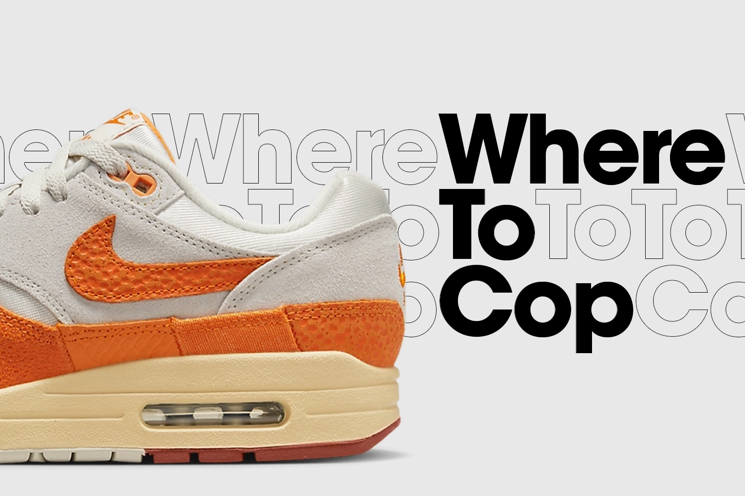 Where to cop: der Nike Air Max 1 WMNS 'Magma Orange'