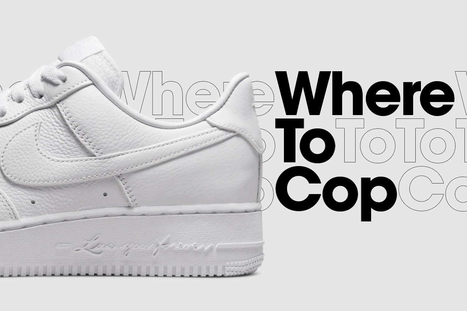 Where to Cop: der Drake x Nike Air Force 1 'Certified Lover Boy' - Nocta