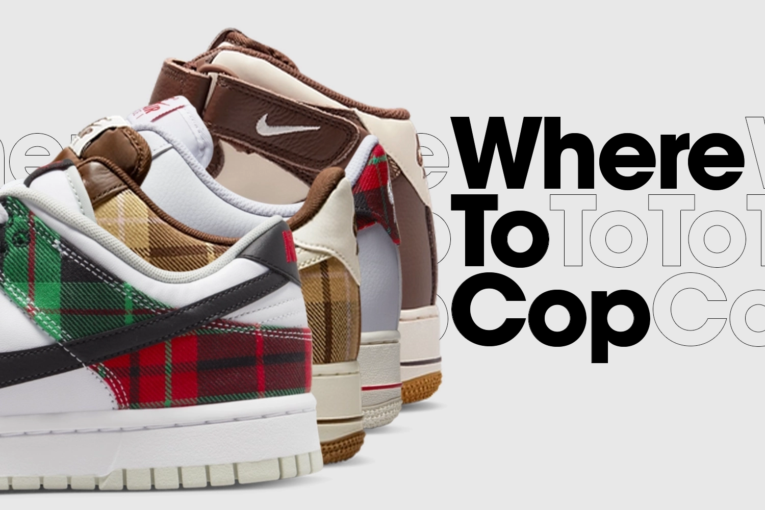 Where to cop: das Nike 'Plaid' Pack mit Air Force und Dunk