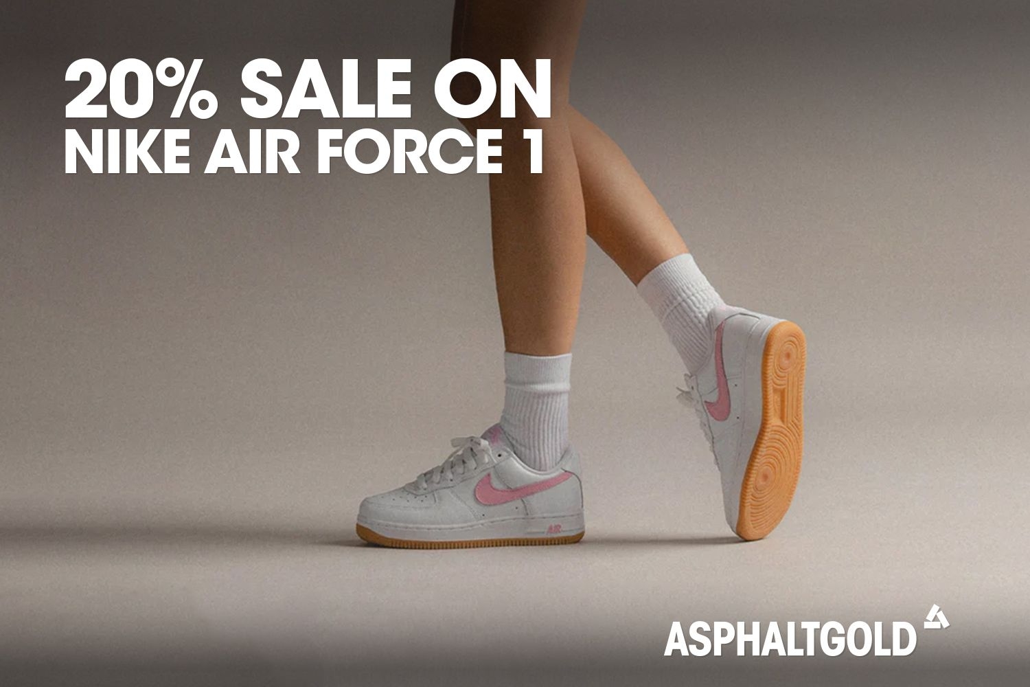 20% Rabatt auf Nike Air Force 1's bei Asphaltgold