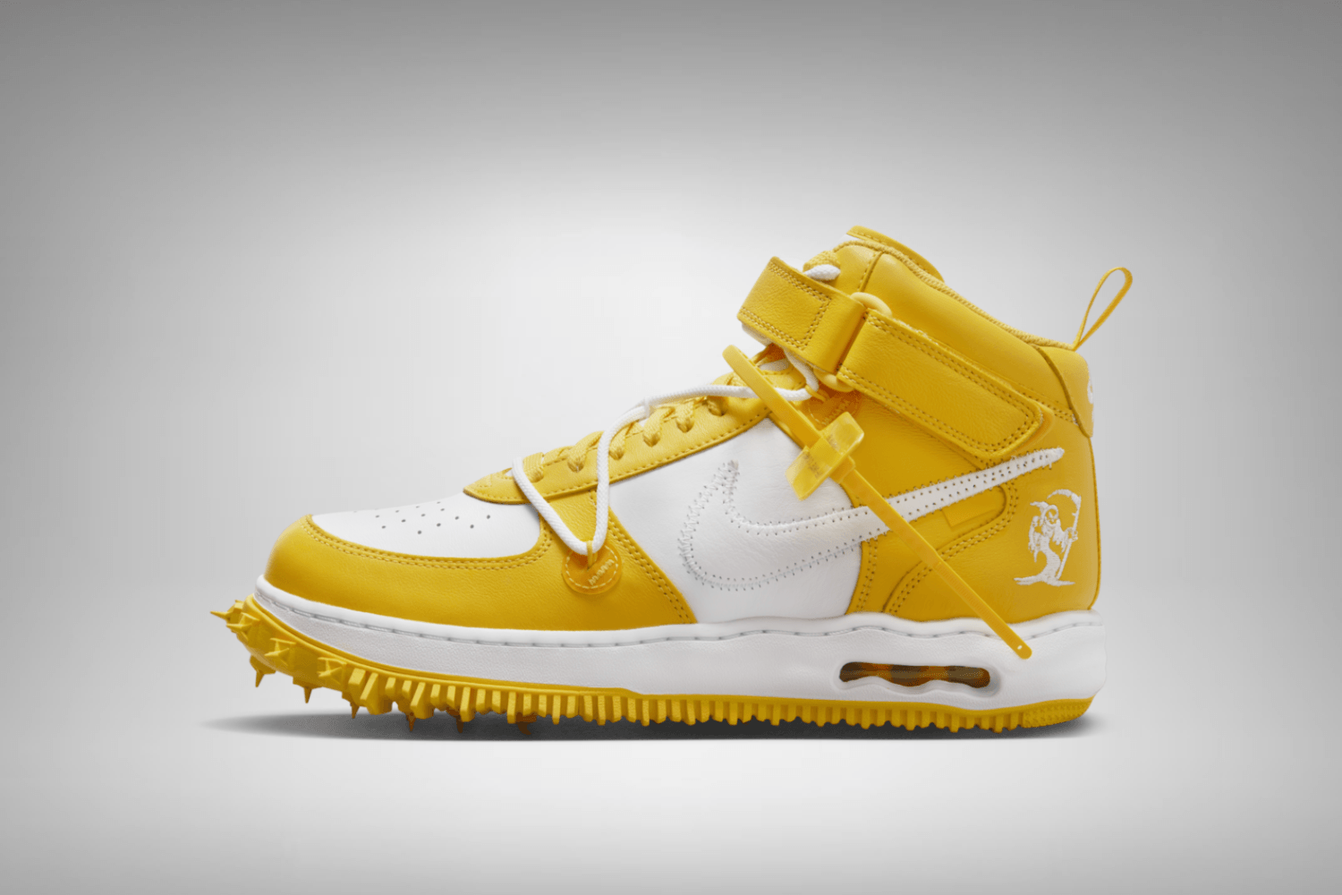 Release Reminder: der Off-White x Nike Air Force 1 Mid 'Varsity Maize'