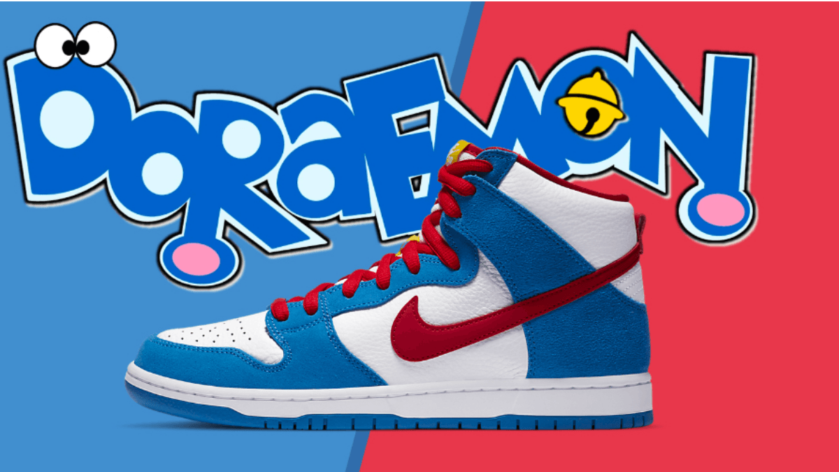 Nike SB Dunk High 'Doraemon' Japan's Mickey Mouse gets a Sneaker for his 50th birthday