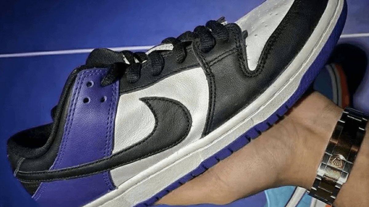 Pictures of the Nike SB Dunk Low 'Court Purple' show up