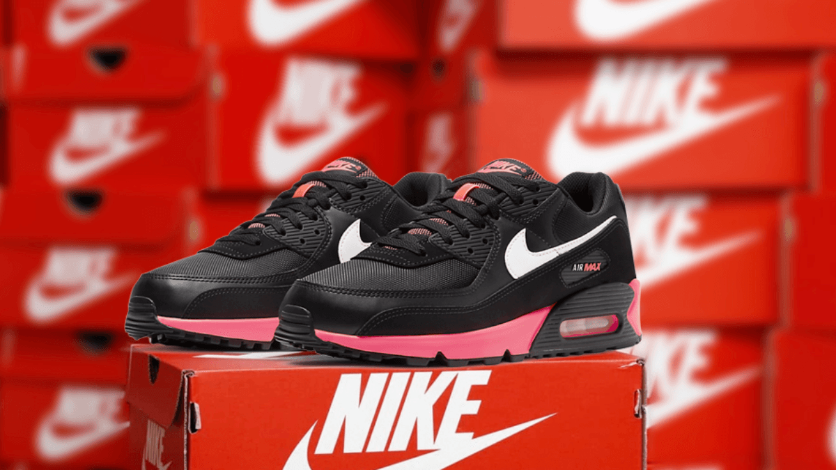 The Nike Air Max 90 'Black/Racer Pink' is an awesome new colorway