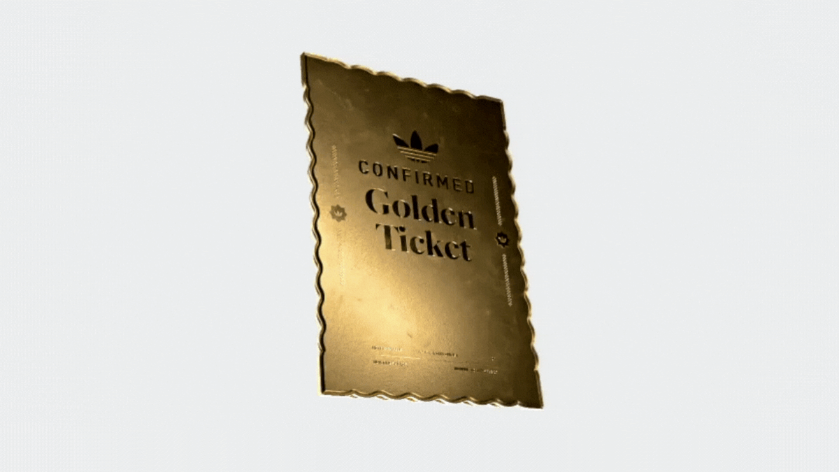 Just like Willy Wonka: win the Golden Ticket and with it all upcoming Raffles at adidas!