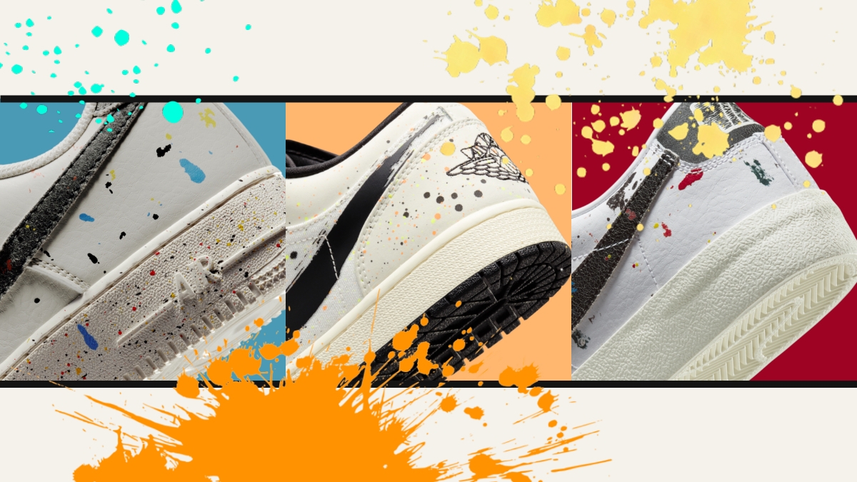 These 3 trend sneakers get colourful with the Nike Paint Splatter Pack