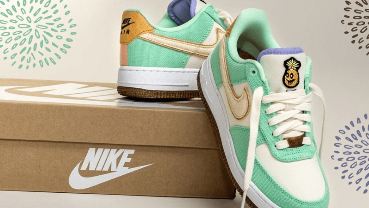 The Nike Air Force 1 Happy Pineapple 'Green Glow' drops on August 12 🍍