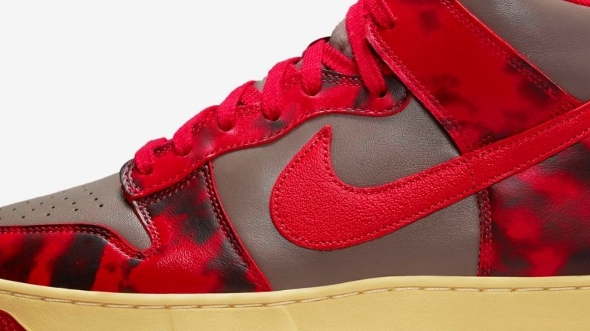 The Nike Dunk High 1985 'Red Acid Wash' is coming soon