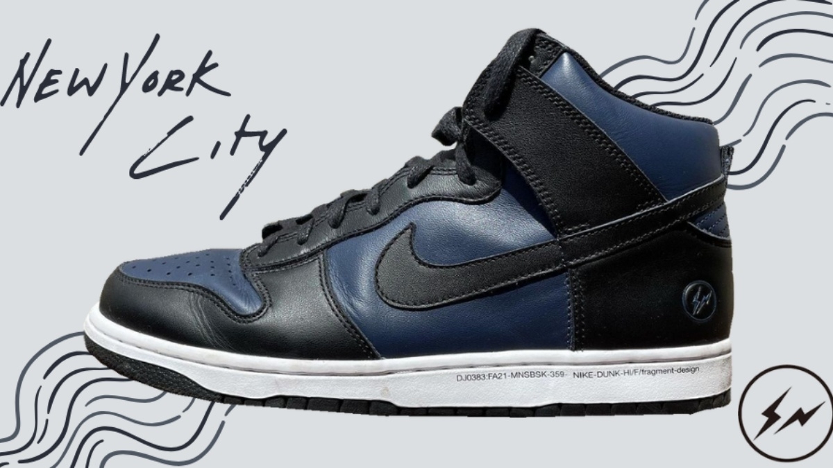 The Fragment x Nike Dunk High 'New York' makes a comeback