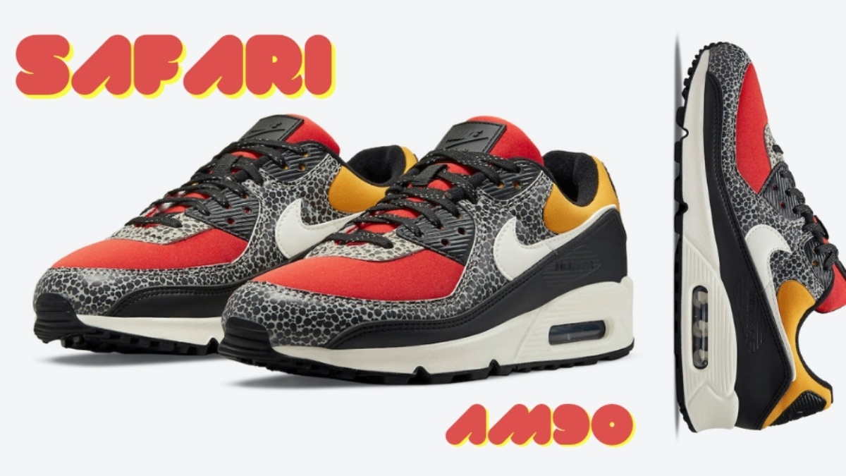 A Nike Air Max 90 emerges with safari print