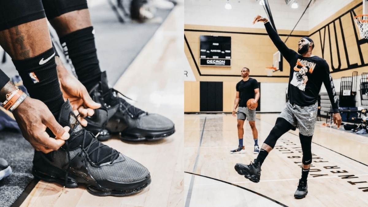LeBron James has been spotted in an All-Black Nike LeBron 19