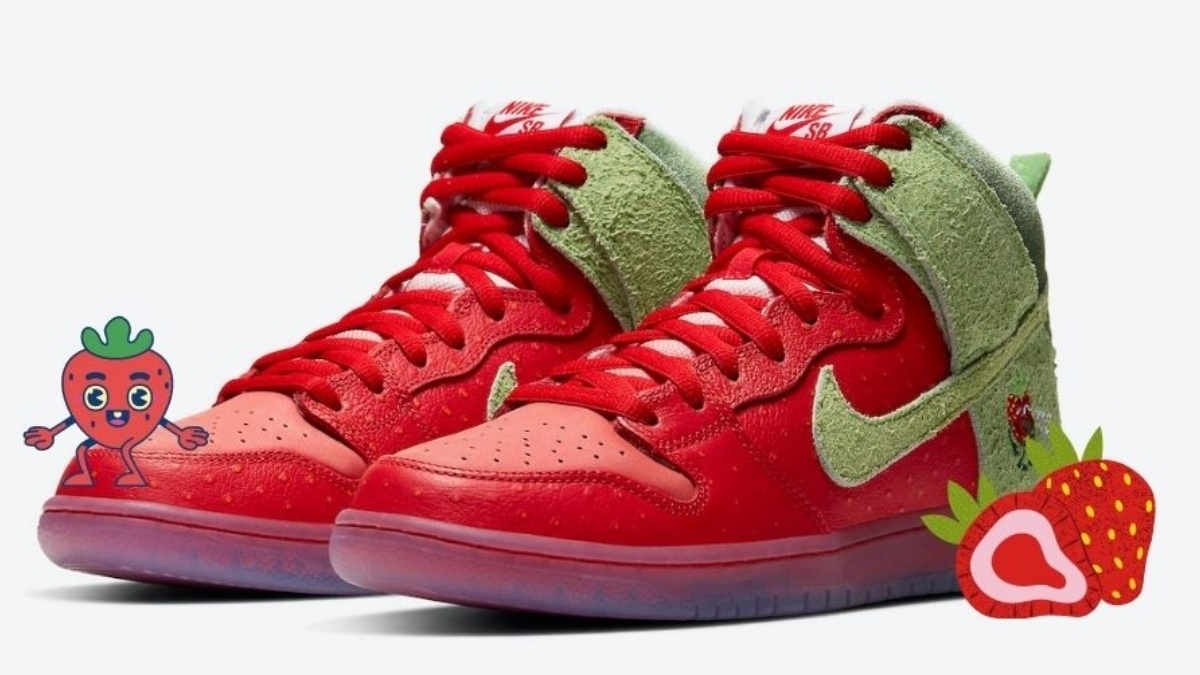 The Nike SB Dunk High 'Strawberry Cough' releases soon