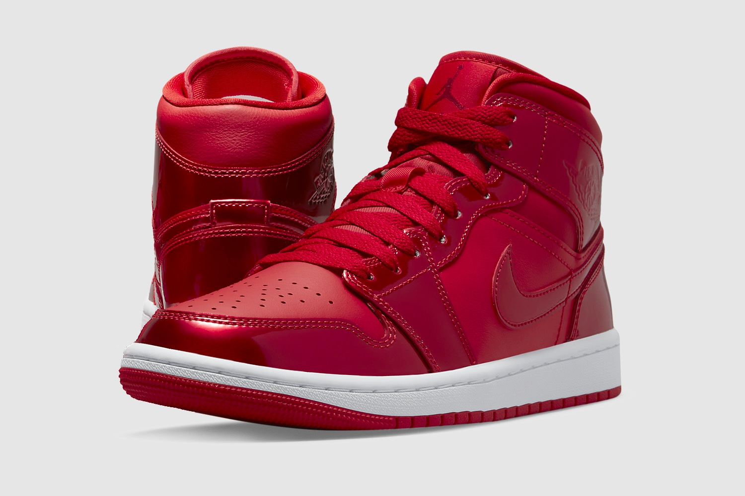 The Air Jordan 1 Mid in a 'Pomegranate' colorway
