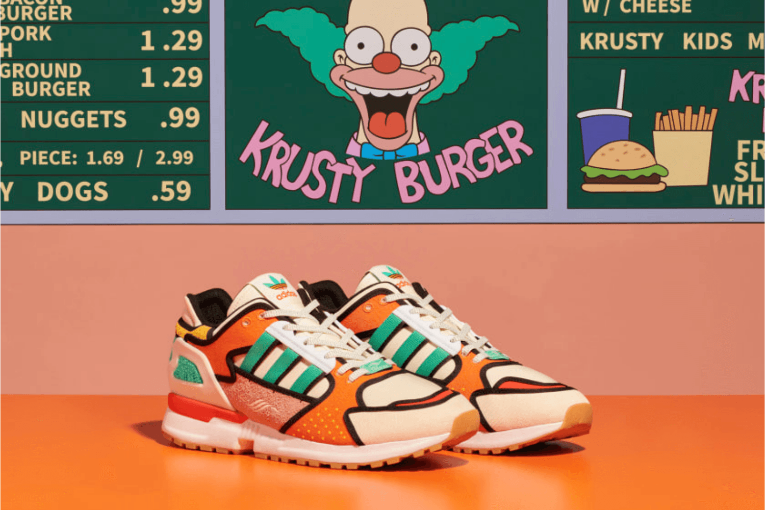 adidas ZX 10.000 Krusty Burger in restock