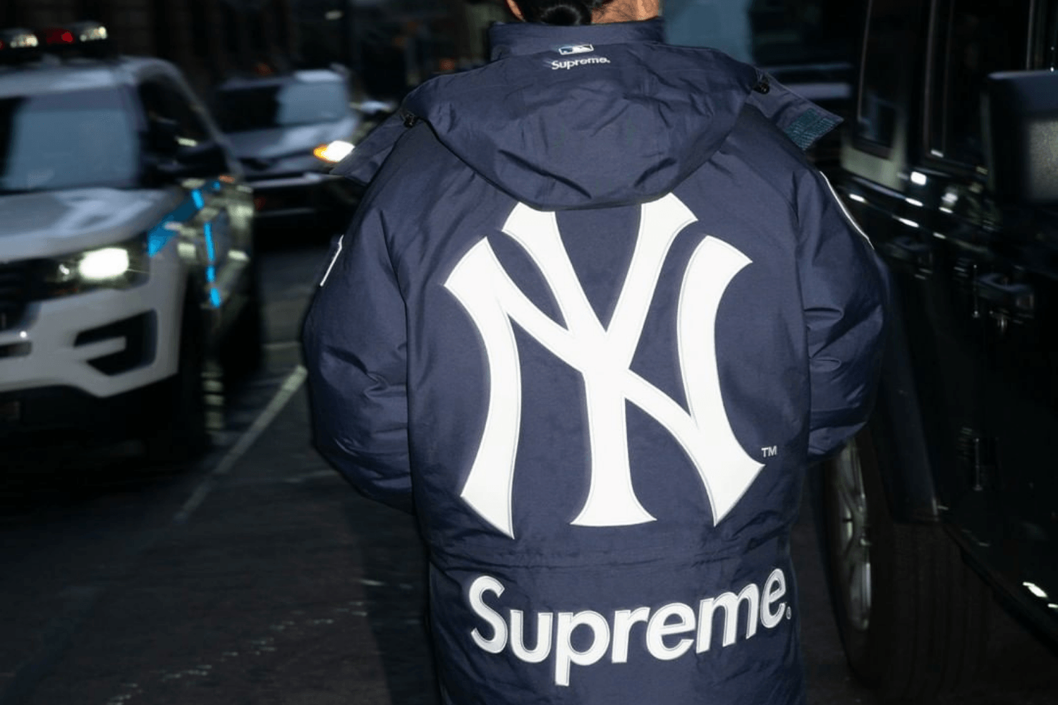 Supreme drops coats in collab with New York Yankees
