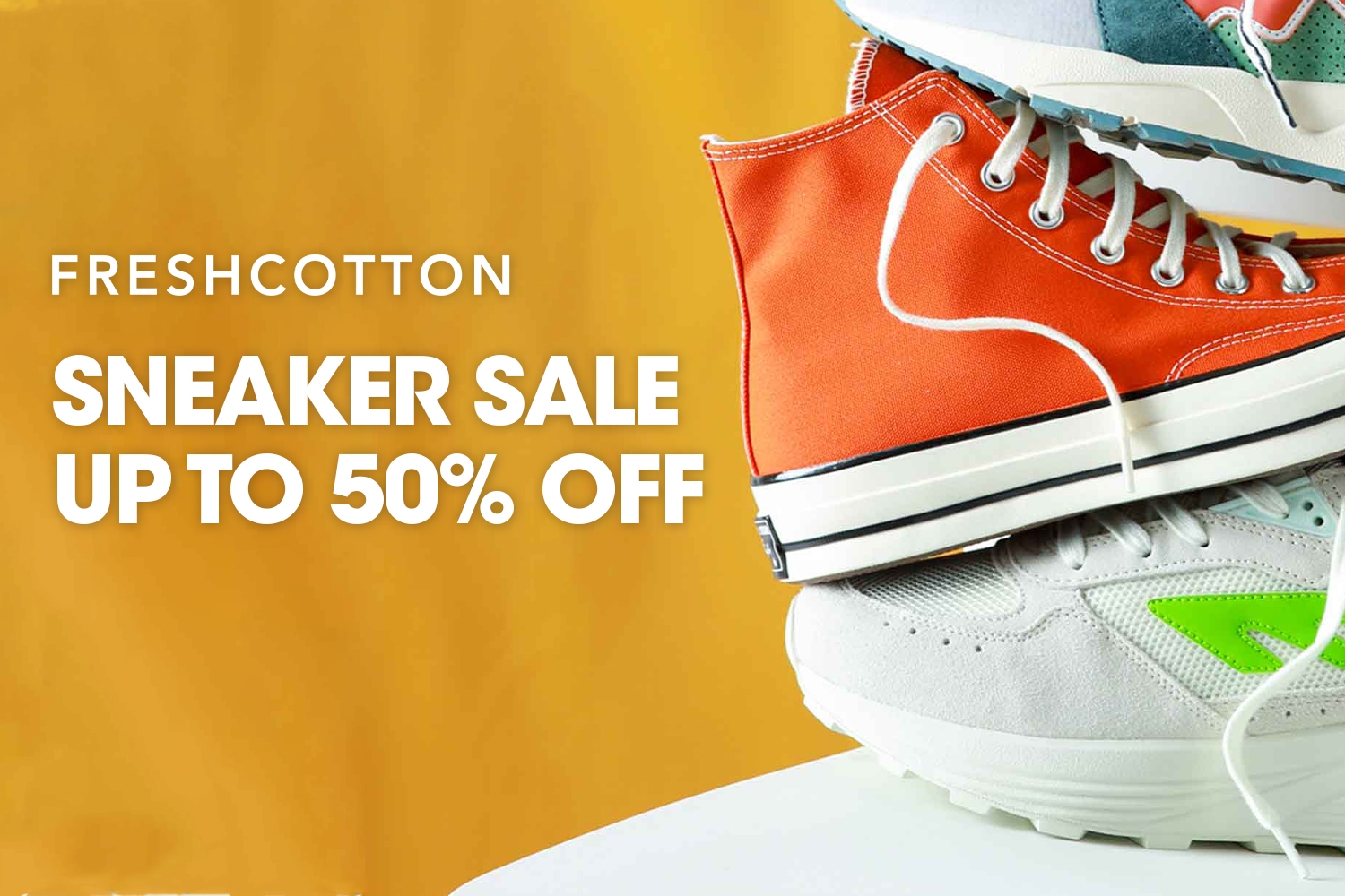 Get up to 50% off during the Freshcotton sale