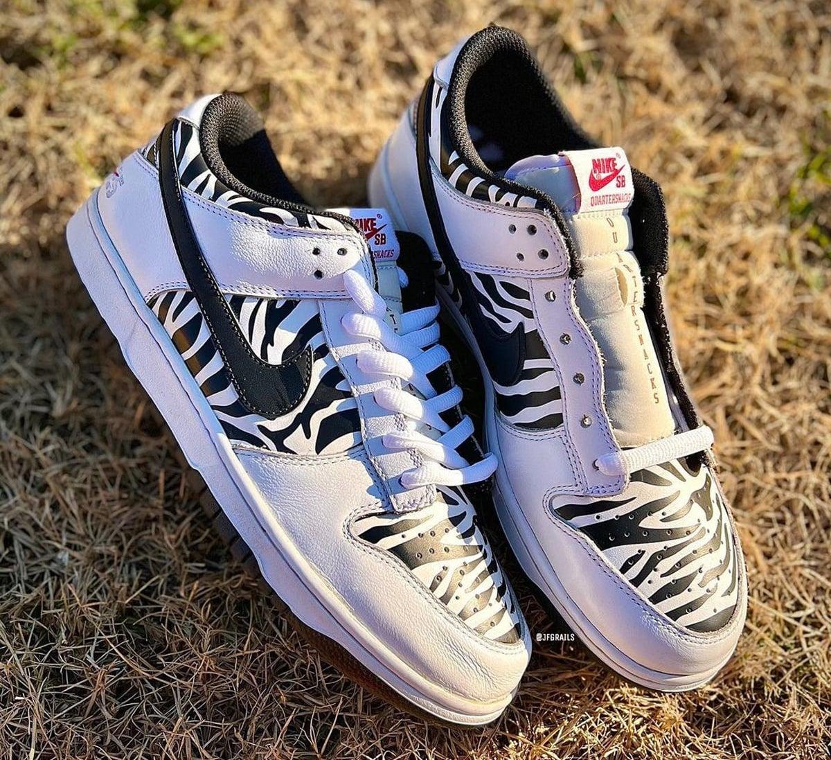 The Quartersnacks x Nike SB Dunk Low 'Reverse Zebra'
