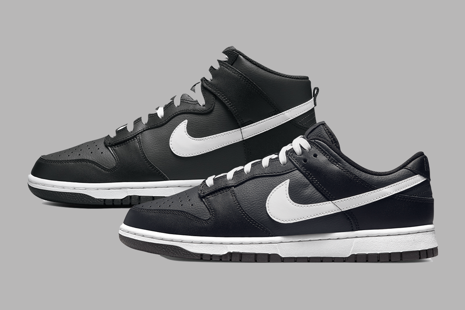 The Nike Dunk Low & High will drop in a 'Black Panda' colorway