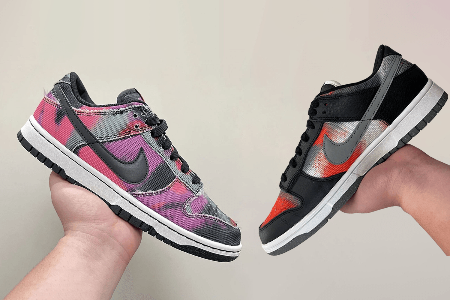 The upcoming running Nike Dunk Low 'Graffiti' Pack in detail