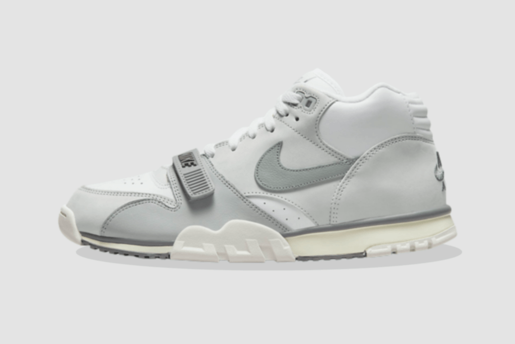 The Nike Air Trainer 1 drops in a 'Photon Dust' colorway