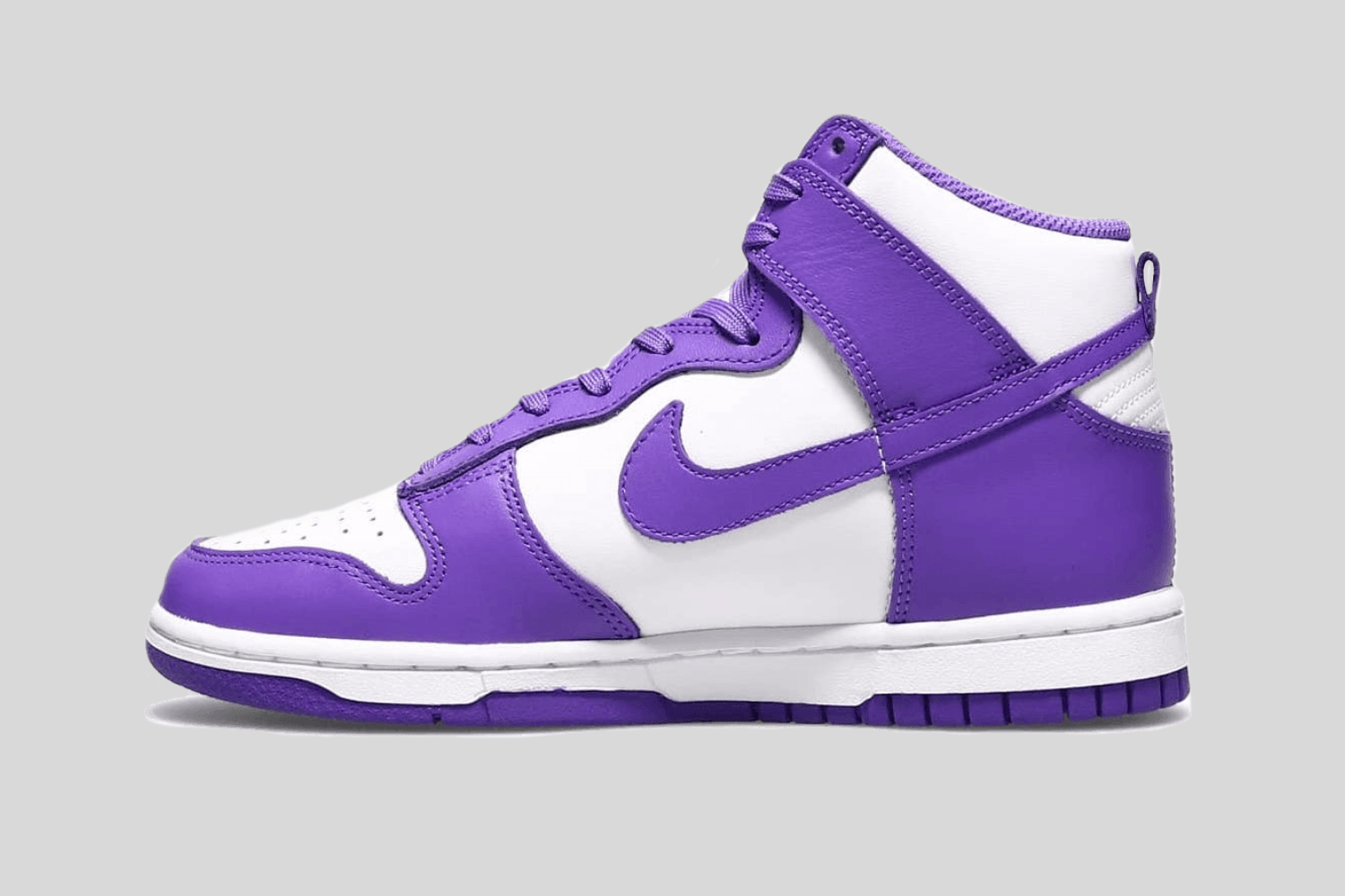 The Nike Dunk High WMNS 'Court Purple' drops soon