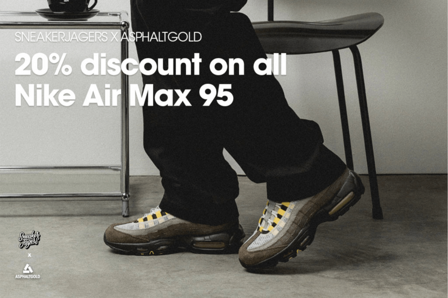 Sneakerjagers presents a discount on all Air Max 95 models at Asphaltgold