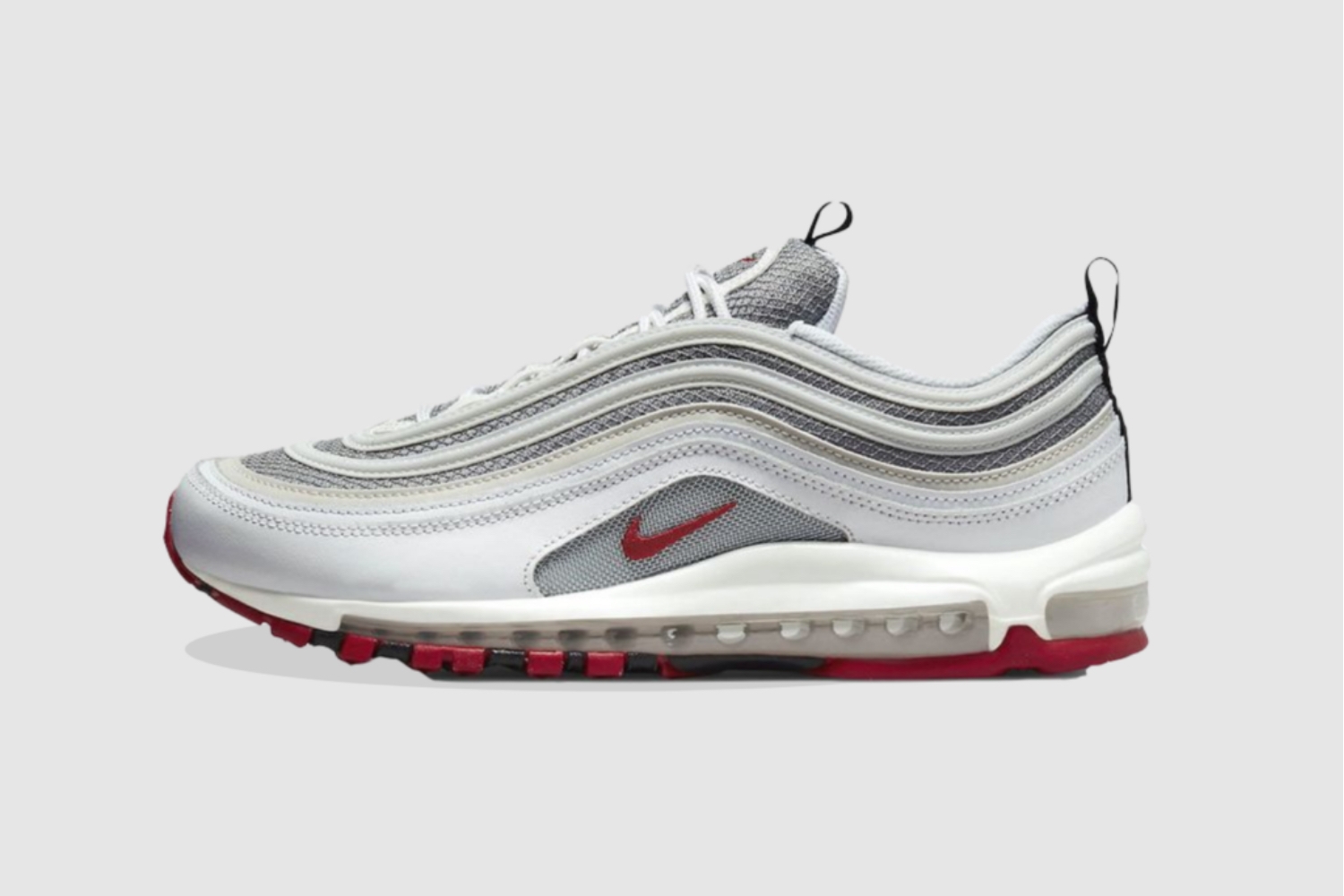 Take a look at the Nike Air Max 97 'White Bullet'
