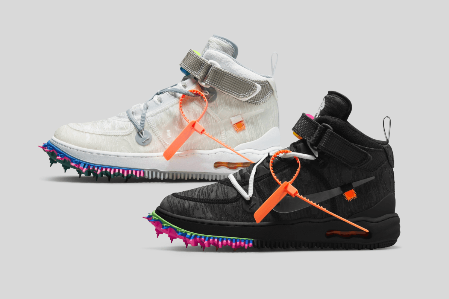 Official images Off-White™ x Nike Air Force 1 Mid 'Black' &#038; 'White'