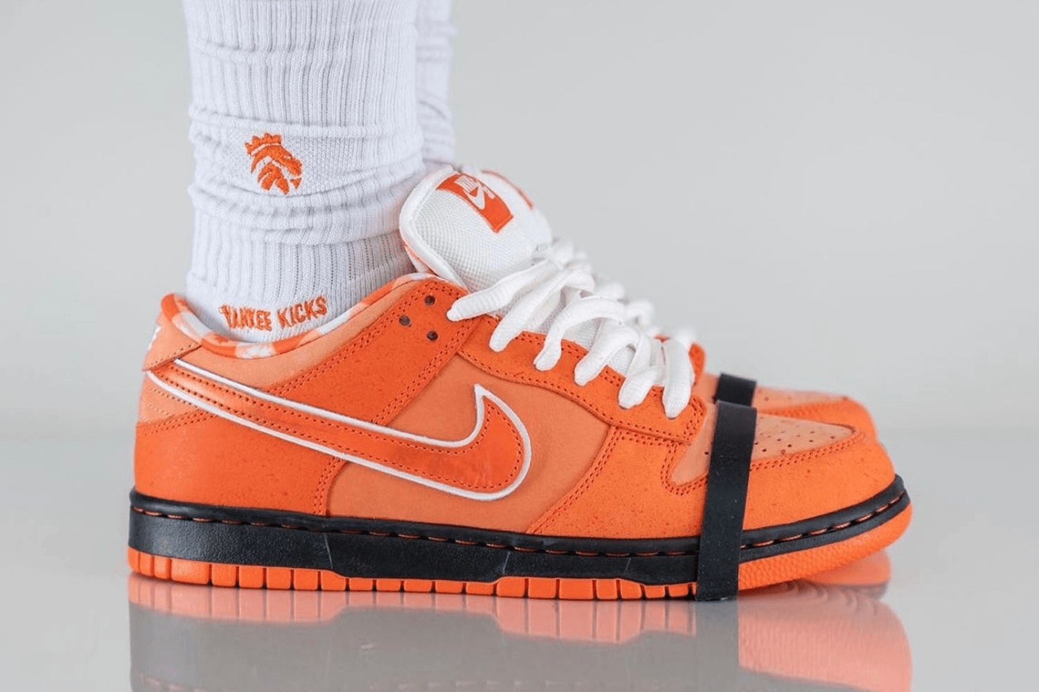 On-Foot images of Concepts x Nike SB Dunk Low 'Orange Lobster'