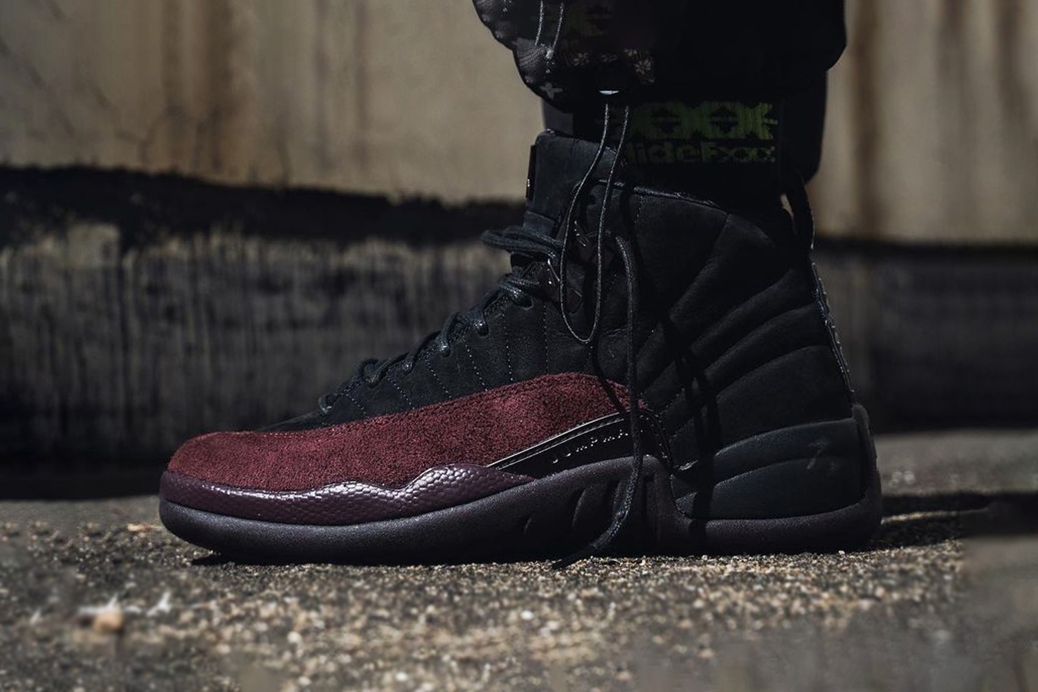 First on-feet pictures A Ma Maniére x Air Jordan 12 'Black'